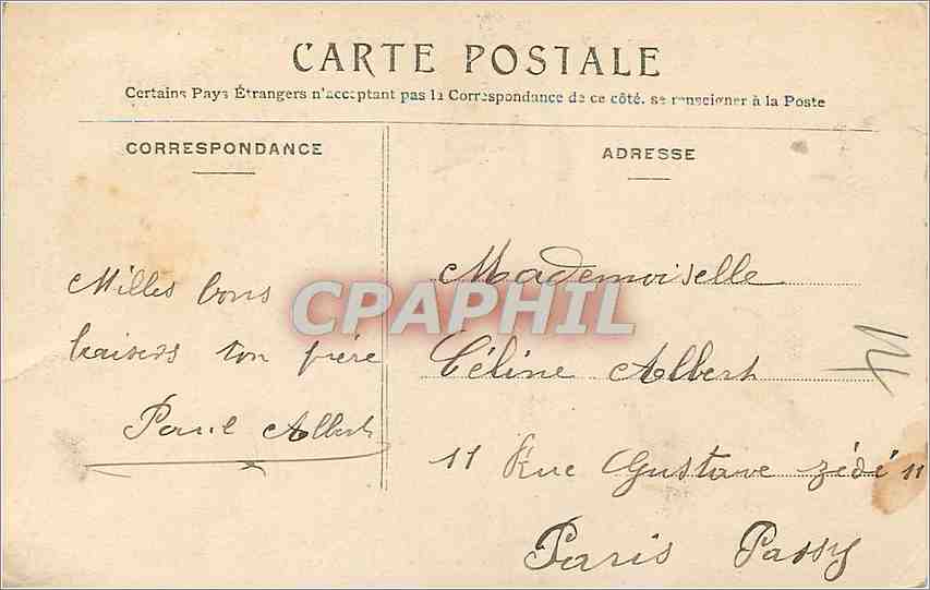 CPA Auxerre Vue generale prise du pont de Gien  — Back