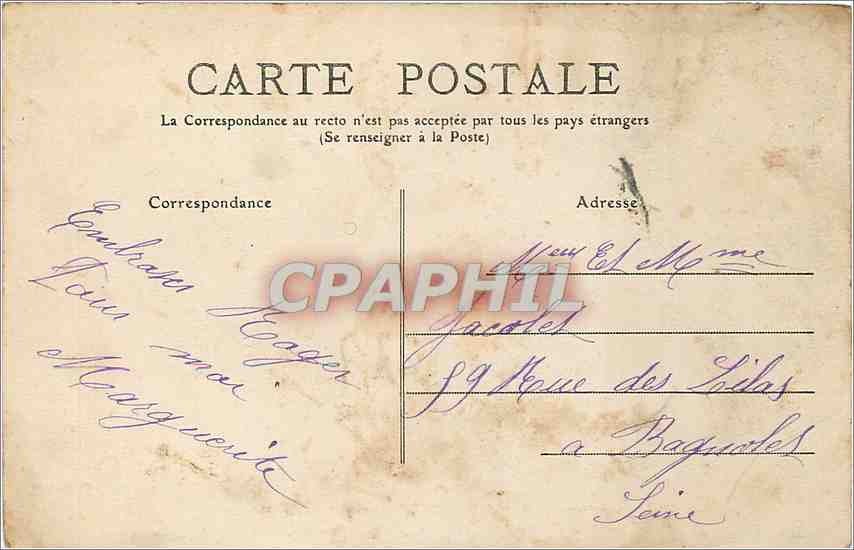 CPA Seine Interieure Le Treport le Casino et la Falaise  — Rückseite