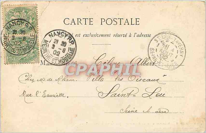 CPA Nancy Hemicycle de la Carriere Palais du Gouvernement  — Rückseite
