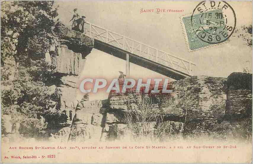 CPA Saint Die Vosges Aux roches St Martin Sommet de la Cote St Martin