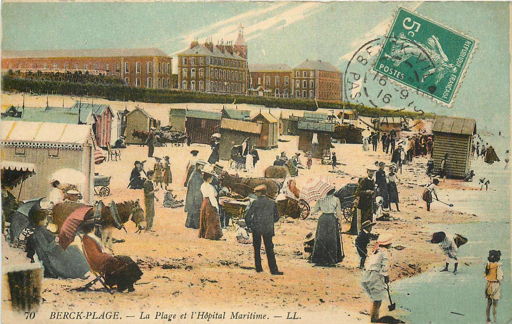 CPA Berck Plage La Plage et l'Hopital Maritime 