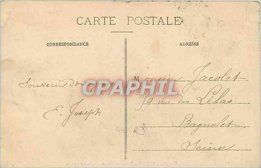 CPA Rouen Palais de Justice Salle des Assises  — Verso