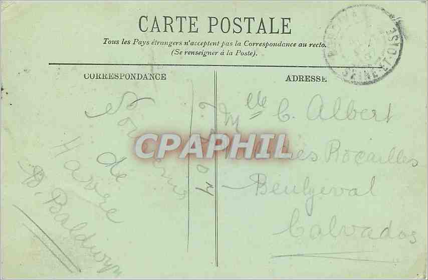 CPA Le Havre Le Boulevard de la Heve  — Verso