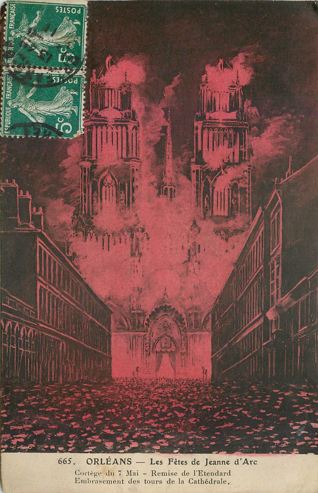 Orléans — Les Fêtes de Jeanne d'Arc — Cortège du 7 Mai — Remise de l'Etendard — Éditeur non visible, n° de série 665