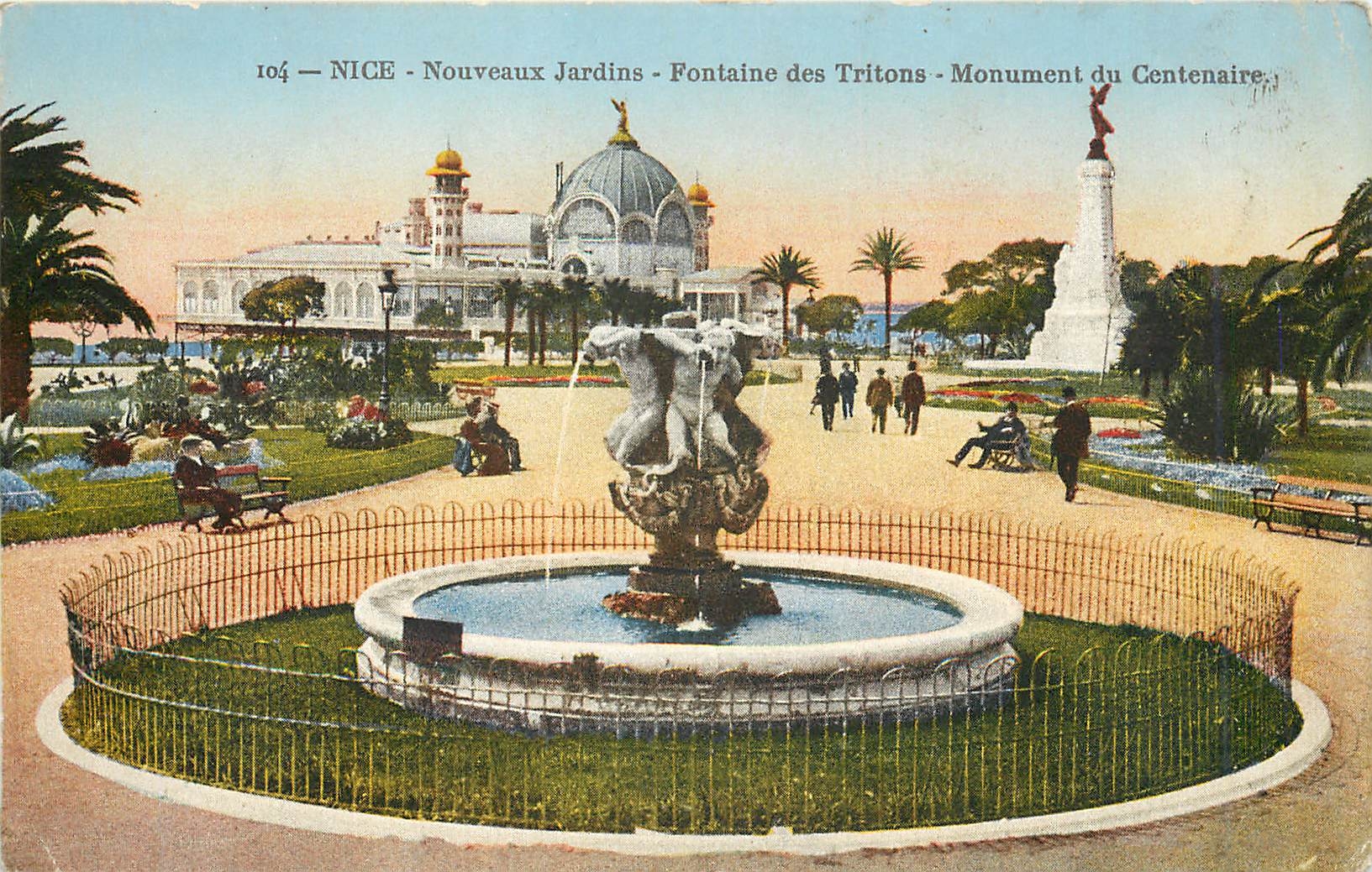 CPA Nice Nouveaux Jardins Fontaine des Tritons 