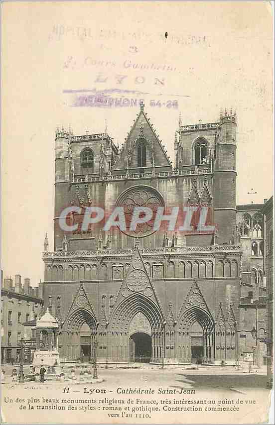 CPA Lyon Cathedrale Saint Jean 