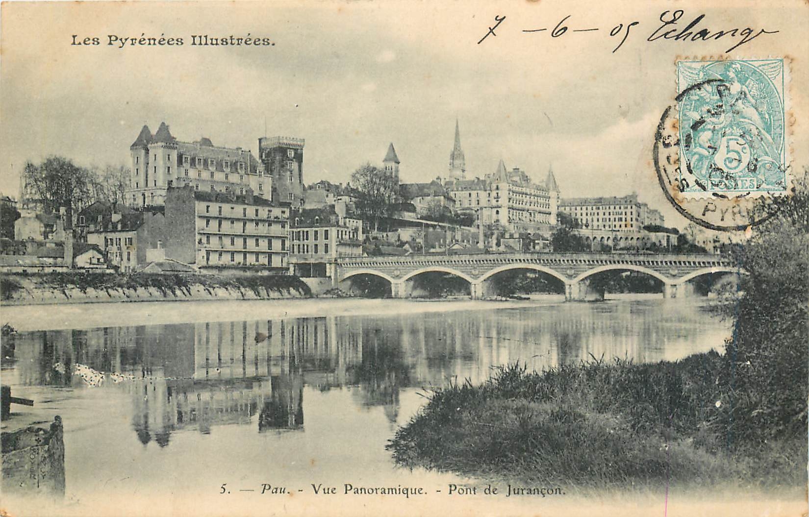 Pau — Panoramablick — Brücke von Jurangon — Les Pyrénées Illustrées, n°5