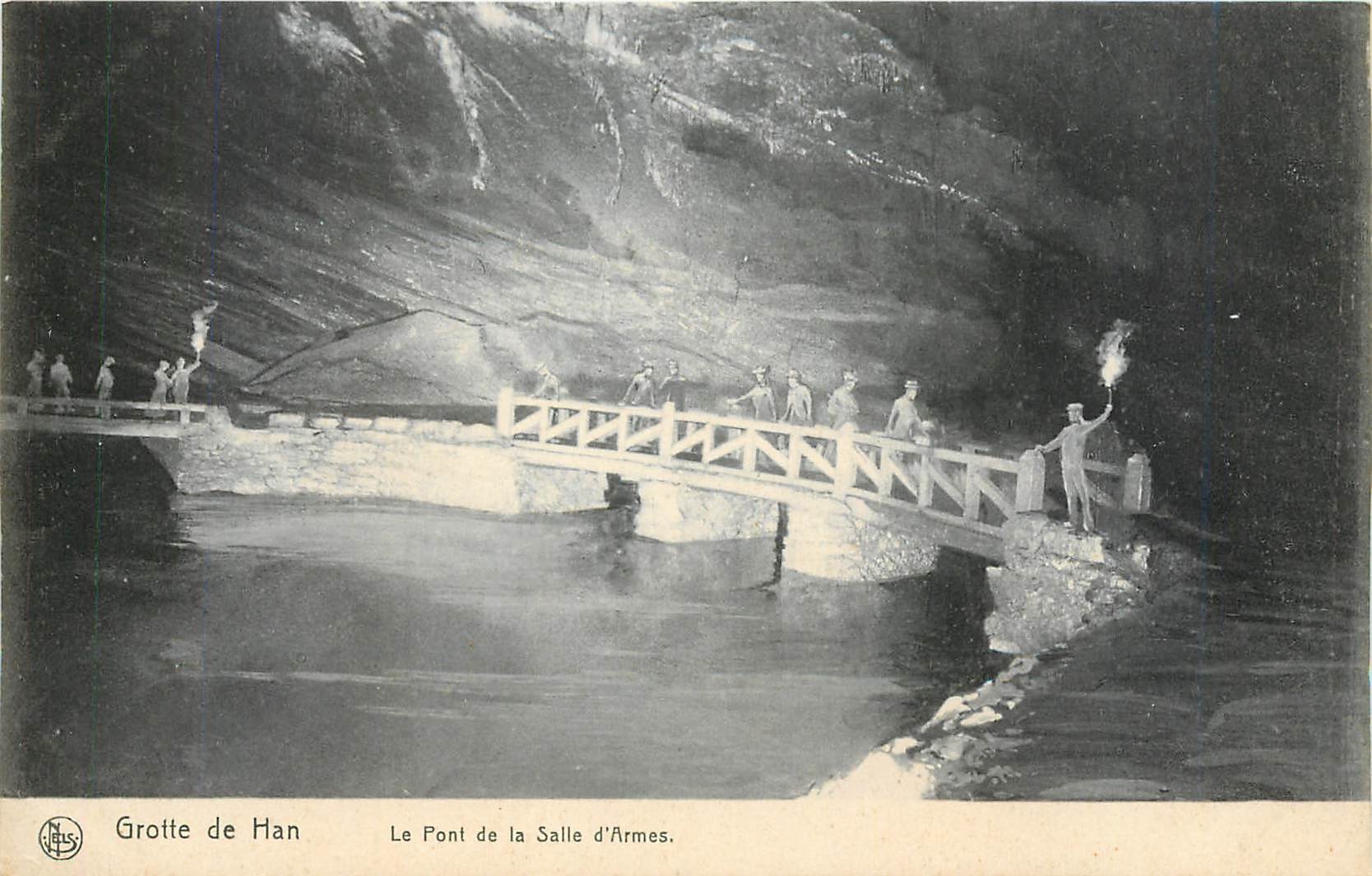 CPA Grotte de Han Le Pont de la Salle d'Armes 