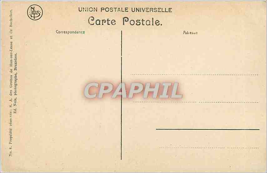 CPA Grotte de Han L'Entree des Mysterieuses  — Verso