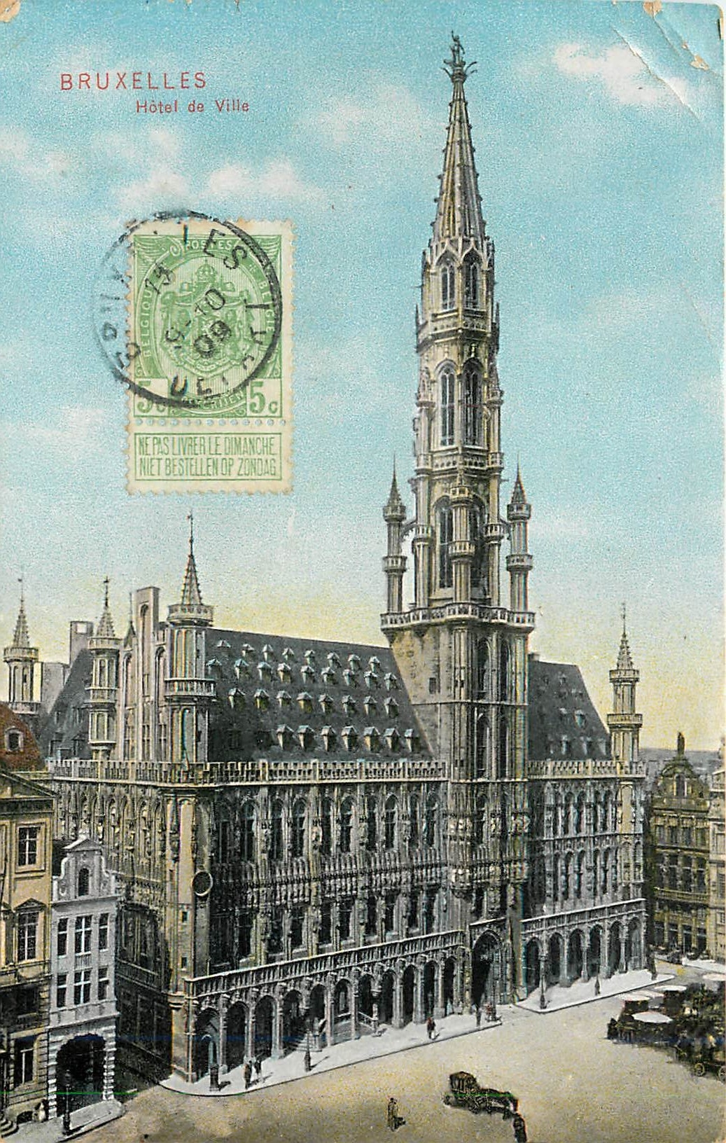 CPA Bruxelles Hotel de Ville 