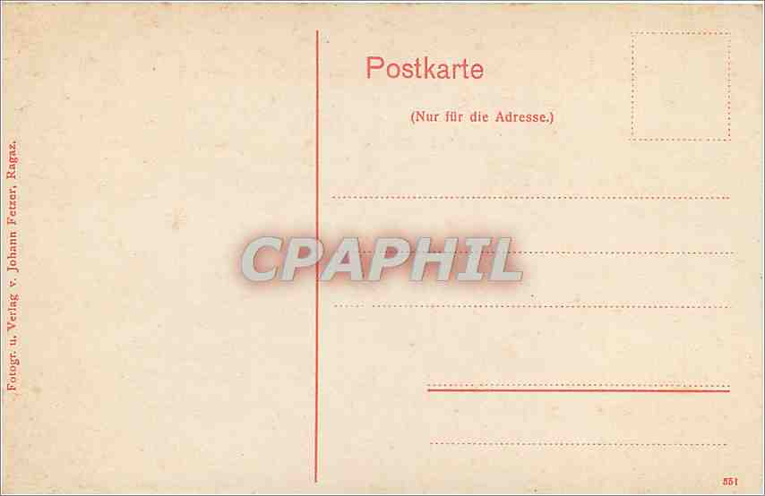 CPA Partie im Weg nach Bad Plafers  — Rückseite