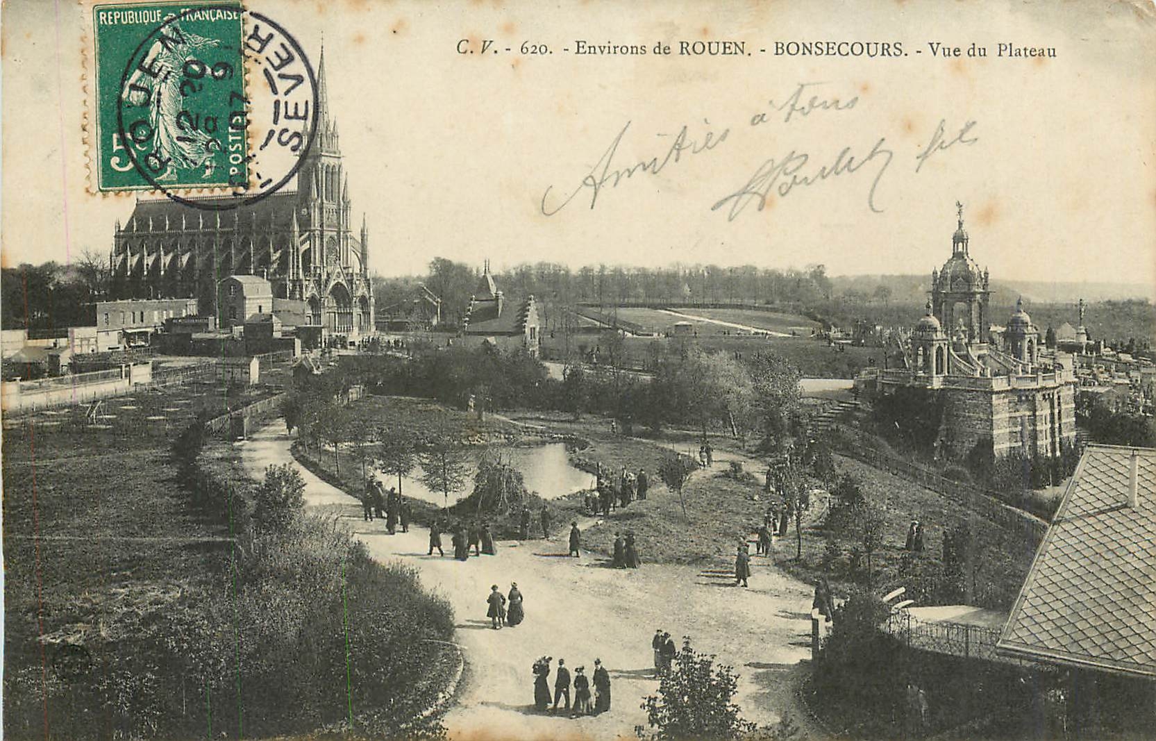 CPA Environs de Rouen Bonsecours Vue du Plateau 