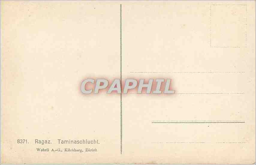 CPA Taminaschlucht Zurich  — Verso