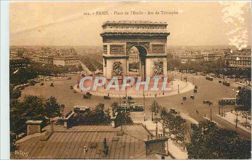 CPA Paris Place de l'Etoile Arc de Triomphe 