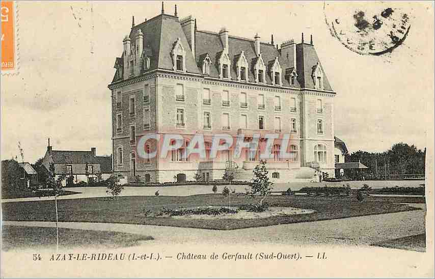 CPA Azay le Rideau L et L Chateau de Gerfault Sud Ouest 