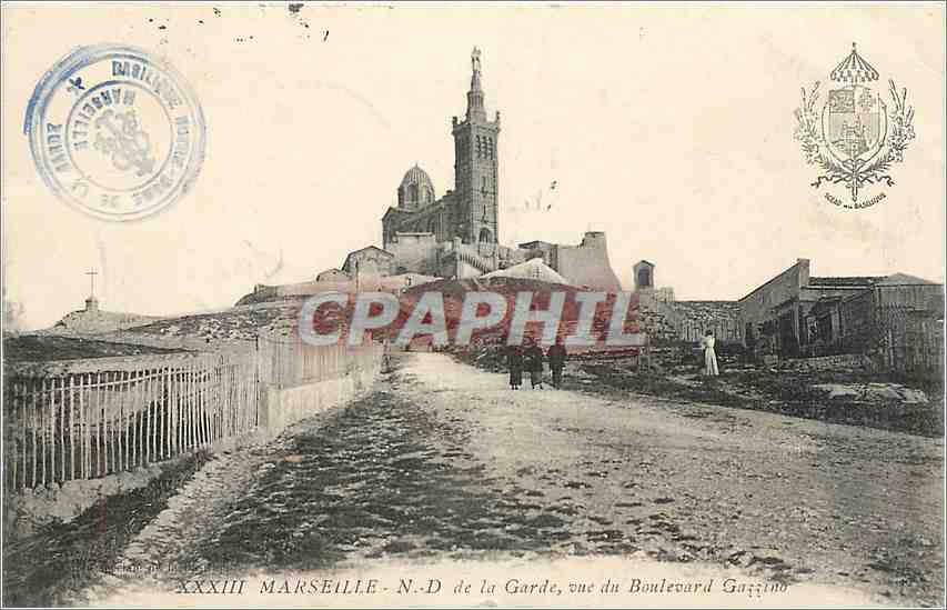 CPA Marseille ND de la Garde vue du Boulevard Gazzino 