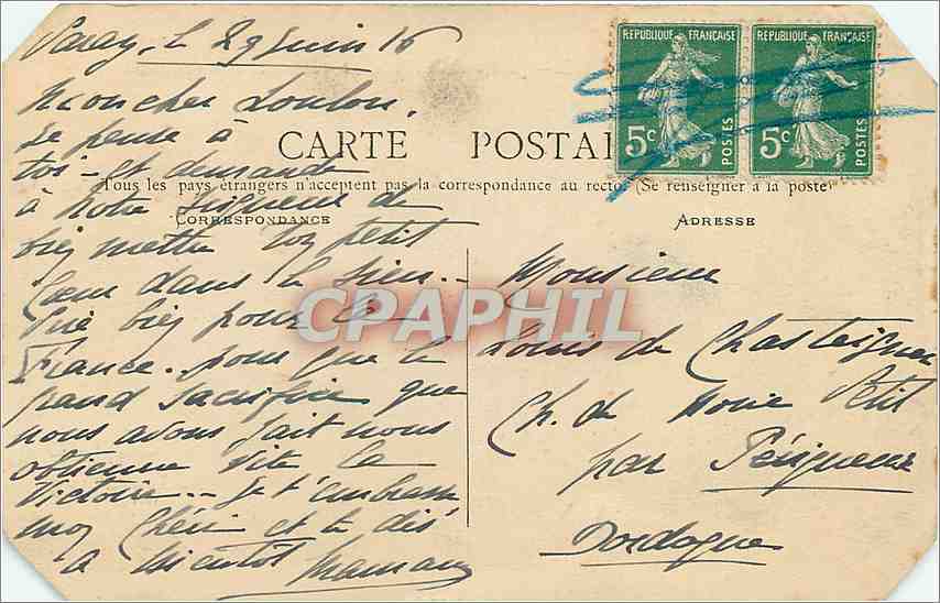 PARAY-le-MONIAL — Jardin de la Visitation — Édition du Grand Hotel de la Basilique — Verso