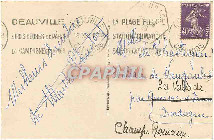 Deauville - Plage Fleurie - Le Casino — Éditeur : La Station Climatique de Deauville, n° 132 — Rückseite