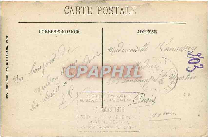 Parc de Versailles — Les parterres de Latone un jour de grandes eaux — Imp. Nouv. Phot., 75, rue Fondary, Paris — Verso