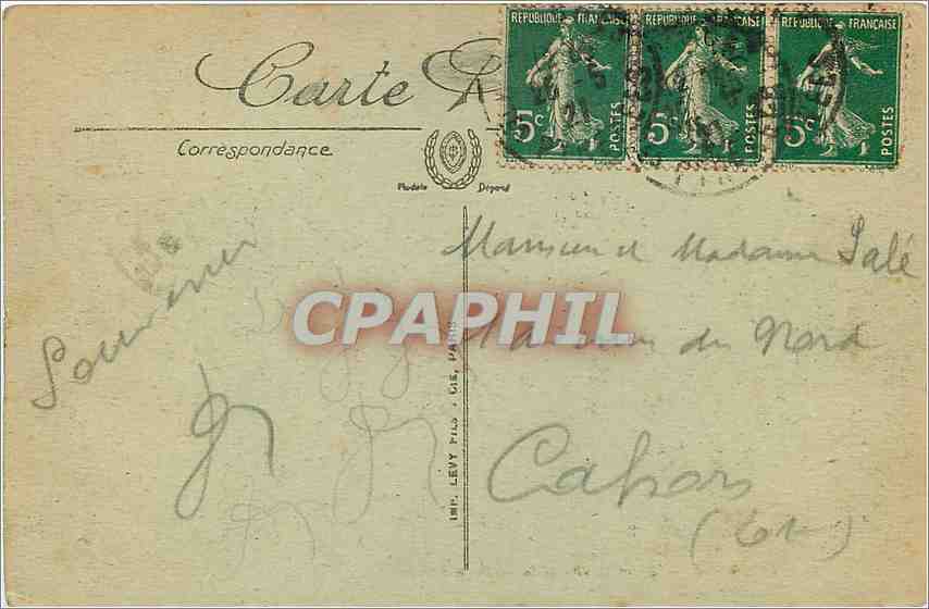 CPA Lourdes Saint Michel et la Basilique  — Verso