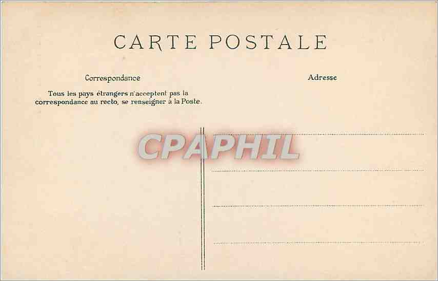 Habitación de María Antonieta — Fontainebleau — E. L. D. n° 562 — Reverso