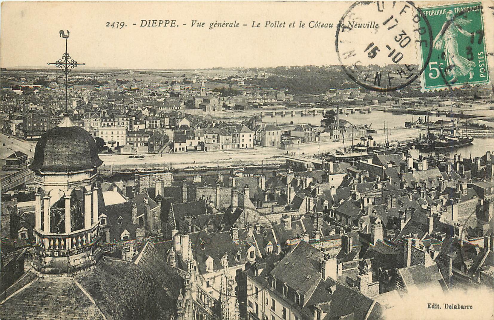 CPA Dieppe Vue generale Le Pollet et le Coteau de Neuville 