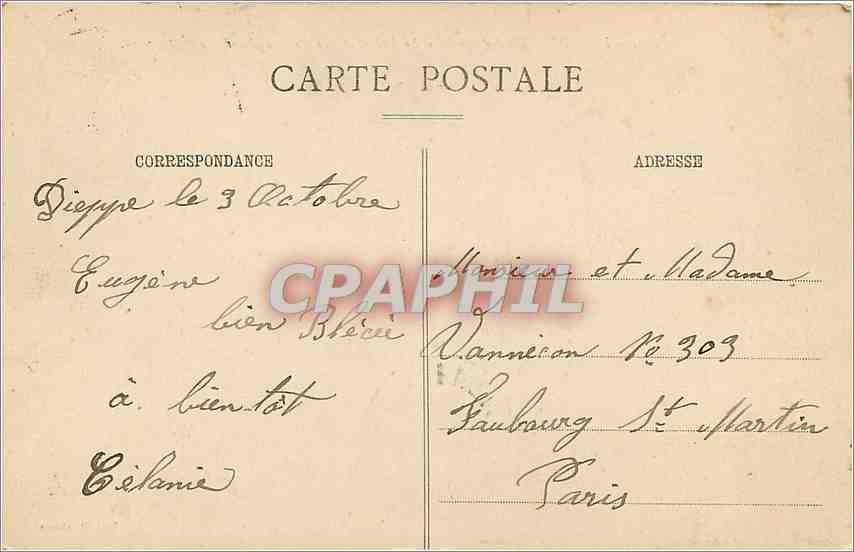 CPA Dieppe Vue generale Le Pollet et le Coteau de Neuville  — Verso
