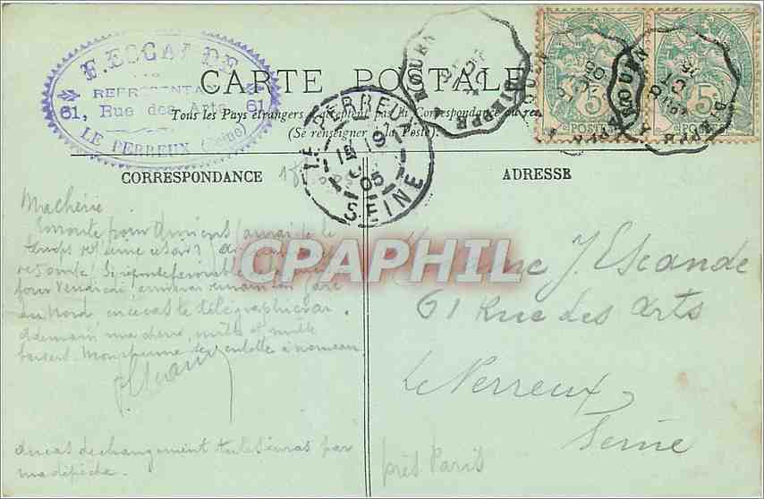 CPA Dieppe L'Avant Port Bateaux — Verso