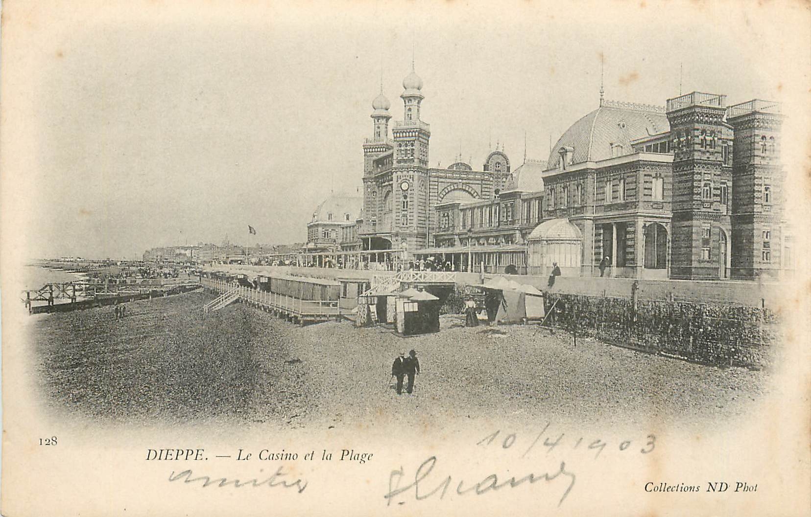 CPA Dieppe Le Casino et la Plage 