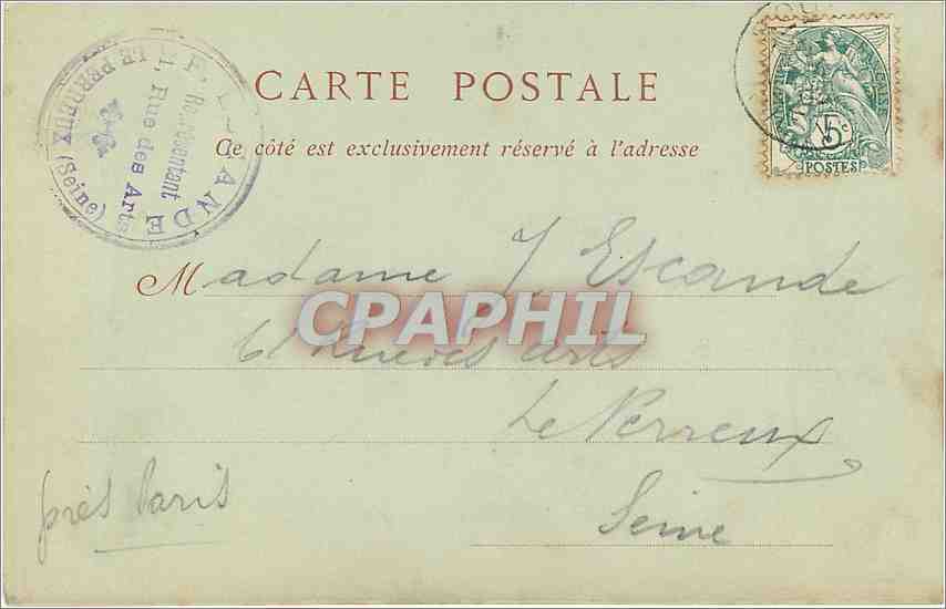 CPA Dieppe Le Casino et la Plage  — Rückseite