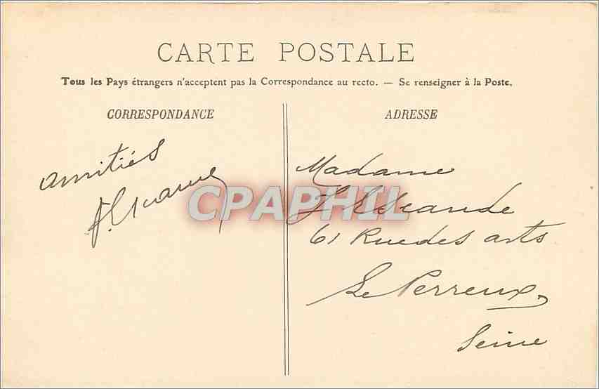CPA Dieppe L'Entree des Jetees Bateaux — Rückseite