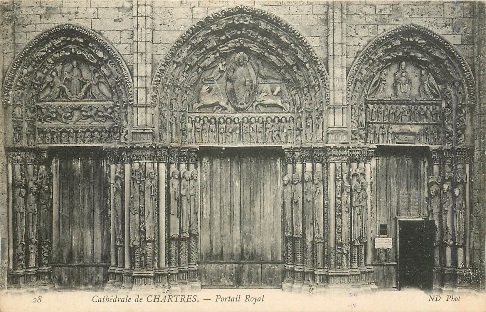 CPA Cathedrale de Chartres Portail Royal 