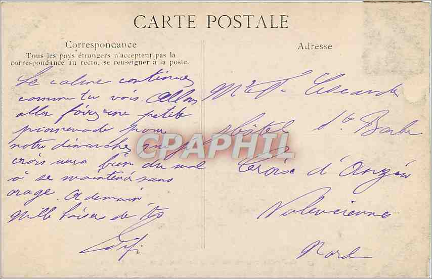 CPA Collection speciale du Palais de Compiegne Entree du Berceau  — Rückseite