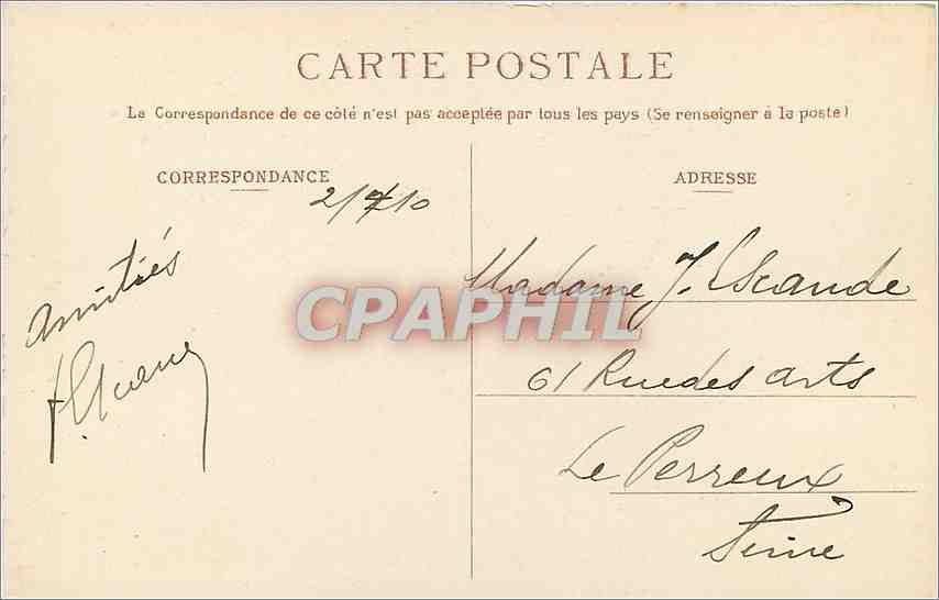 CPA Boulogne sur Mer Mer Houleune  — Rückseite