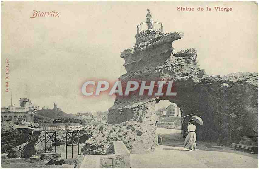 CPA Biarritz Statue de la Vierge 