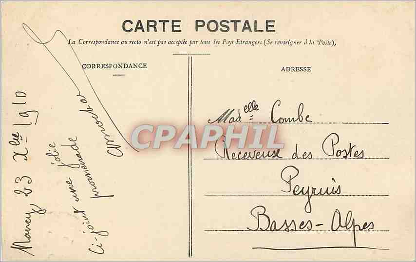 CPA La Lorraine Etang de Bellefontaine  — Back