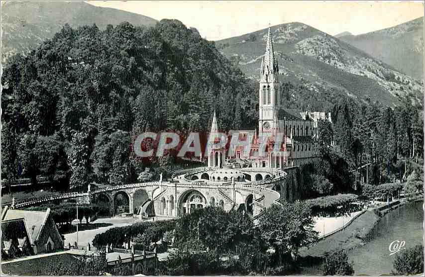 CPA Lourdes La Basilique et le Gave 