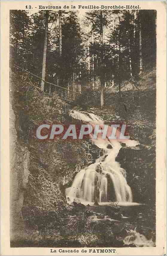 CPA Environs de la Feuillee Dorothee Hotel La Cascade de Faymont 