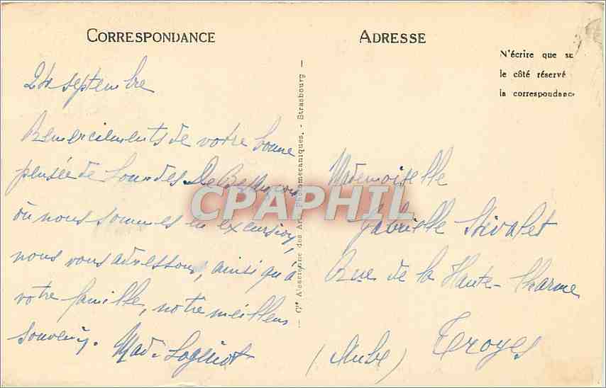 CPA Besancon Ile Malpas et Casamere  — Rückseite