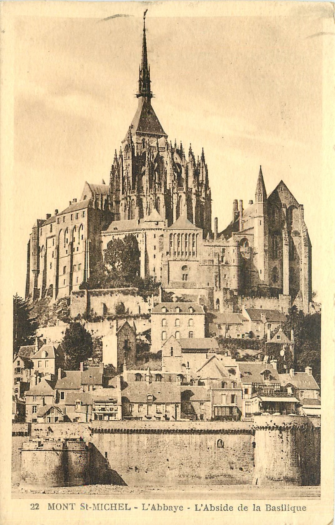 CPA Mont St Michel L'Abbaye L'Abside de la Basilique 