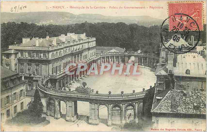 CPA Nancy Hemicycle de la Carriere Palais du Gouvernement 