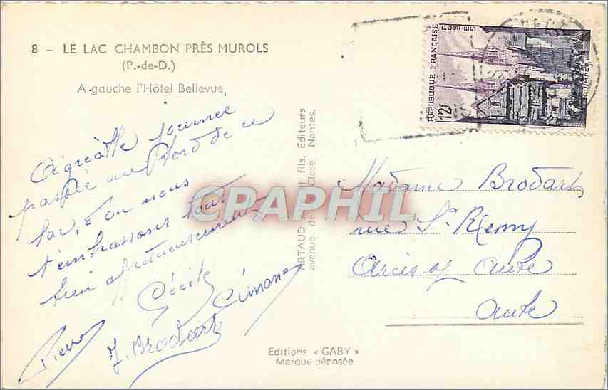 Le lac Chambon près Murols — Hôtel Bellevue — Éditions Gaby — Reverso