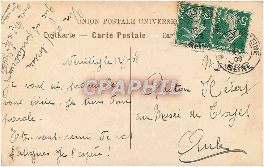 CPA Gorot Souvenir d'Italie  — Verso
