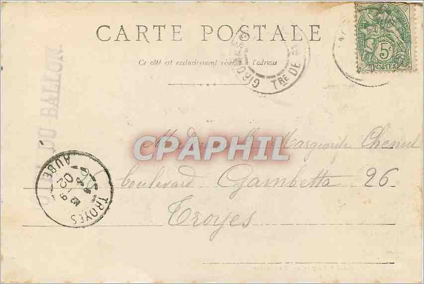CPA Chalet Boigeoul ou Bonaparte  — Rückseite