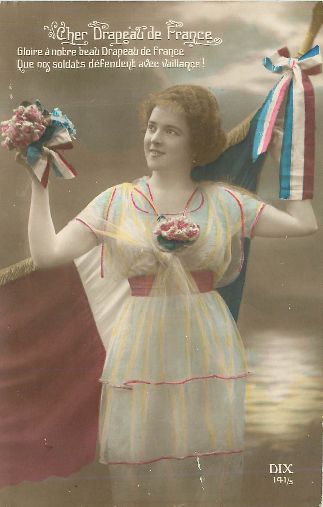 CPA Cher Drapeau de France 