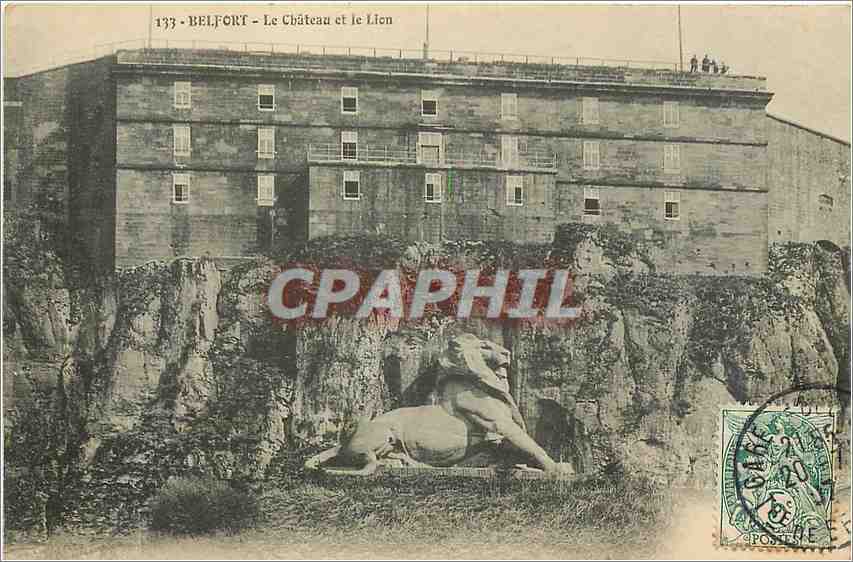 CPA Belfort Le Chateau et le Lion 