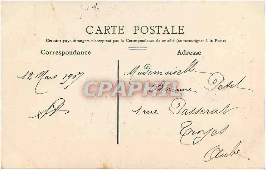 CPA Paris L'Hotel de Ville Cheminee du Salon des Arcades  — Rückseite