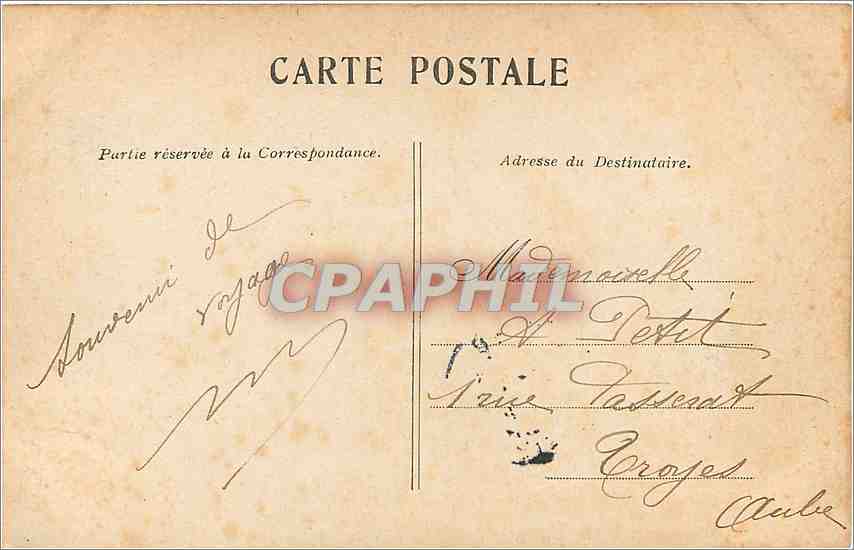 CPA Versailles Petit Trianon La Grotte et le Belvedere  — Verso