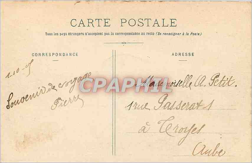 CPA Versailles Le Chateau Grand Trianon Remise des Voitures  — Rückseite