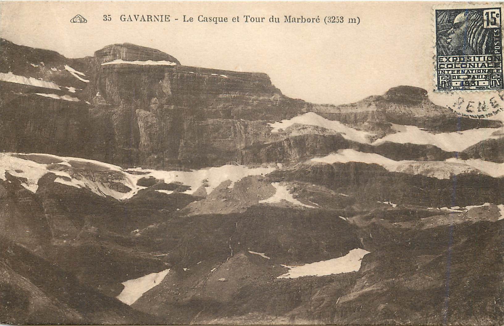 CPA Gavarnie Le Casque et Tour du Marbore 